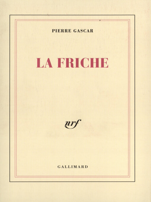 Cover image for La Friche